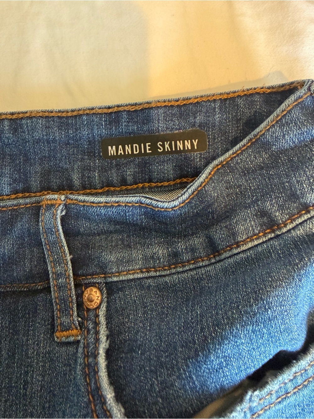Bandolino Mandie Skinny Jeans in Dark Blue Denim Size 14 - Picture 4 of 13